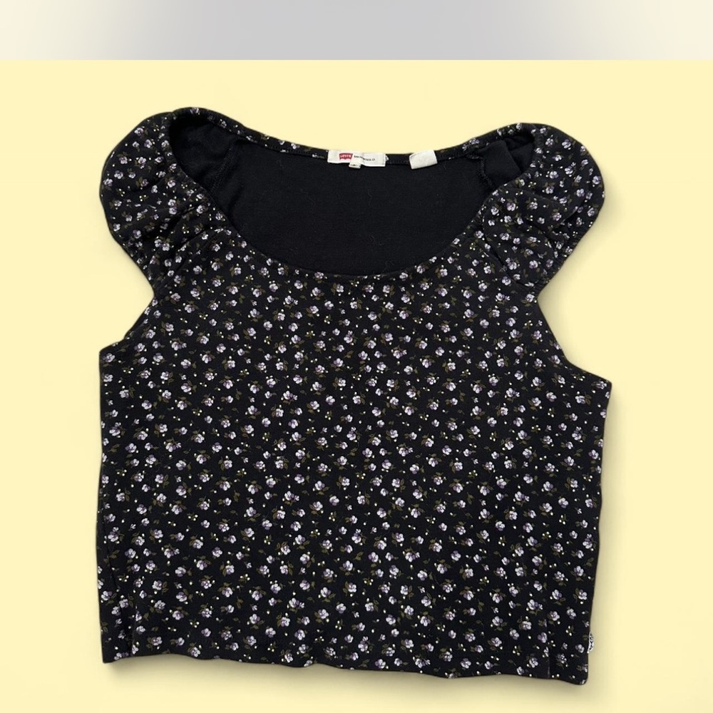 Levi’s Floral Black Sleeveless Top